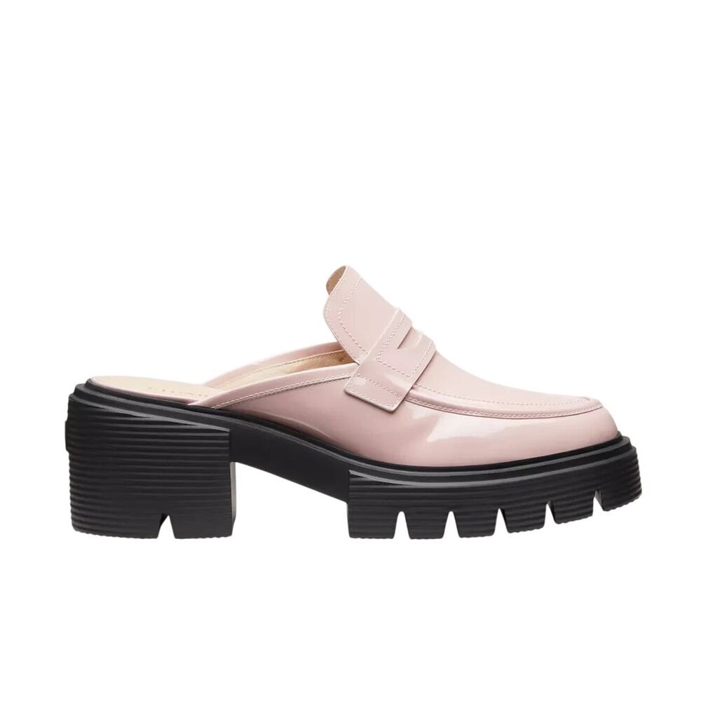 Stuart Weitzman Patent Pink Soho Mule Size 8.5